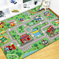 Miniatyrbilde 1 av 5: Barneromstepper, lekematte for barn, bygate 160 x 100 cm,