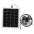 Miniatyrbillede 6 af 8: 10W solcellepanel laderkit med ventilator, dobbelt USB KLB