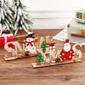 Miniatyrbillede 2 af 8: Juletræ i træ med bogstaver, julemand, snemand KLB