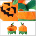 Miniatyrbilde 3 av 5: Kjæledyr Halloween Kostyme Katt Gresskar Lue Med Skjerf Valp Varm Lue KLB