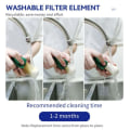 Miniatyrbilde 4 av 7: WHT-F202 Kjøkkenkranfilter Vannrenser Keramisk Kjerne Rustfritt Stål Vannfilter