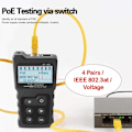 Miniatyrbilde 2 av 5: PoE spenning og strømtester med NF-488 kabeltester KLB