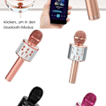 Miniatyrbillede 6 af 8: Karaoke-mikrofon, trådløs Bluetooth-mikrofon til børn, sjove gaver,
