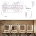 Miniatyrbilde 1 av 7: LED-speilbelysning, dimbar speilbelysning med 60 LED-er, 10 fot lang