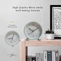 Miniatyrbild 5 av 5: Väggklocka sängbord, tyst, ingen tickande, batteridriven, analog, väckarklocka med