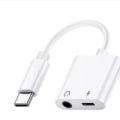 Miniatyrbilde 1 av 8: Pakke med 2 hodetelefonadaptere for iPhone, 2-i-1 Lightning til AUX-lyd