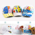 Miniatyrbillede 4 af 4: DIY Cap Børn, Hvide Børne Baseball Caps Caps Blank Doodle Cap