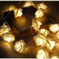 Miniatyrbilde 1 av 3: LED-eventyrlys, simulerte roseblomster-eventyrlys, LED-batteribokslys, jul