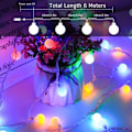 Miniatyrbilde 4 av 5: Vanntett Globe Lyskjede, 10m 80 LED 8 Moduser Julelys for Utendørs/Innendørs Soverom Festdekorasjoner (Flerfarget) KLB