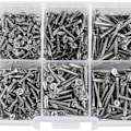 Miniatyrbillede 1 af 8: Æske med 800 stk. M2 sortimentsskruer skrue fladt hoved forsænket hoved KLB