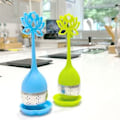 Miniatyrbillede 5 af 8: Te-infuser filterpakke med 2 te-kugler lavet af løs rustfrit stål