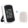 Miniatyrbillede 1 af 5: Udendørs termometer omgivende måling trådløs digital LCD vejr tester indendørs temperatur