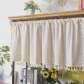 Miniatyrbillede 1 af 6: Kort netgardin, bistrogardin, uigennemsigtig boho-gardin, hør, KLB