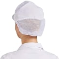 Miniatyrbillede 5 af 5: (Hvid halv mesh) 3 stk kokkehat køkken madlavning kokkehue fødevareservice hårnet til kvinder, one size