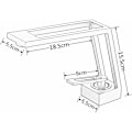 Miniatyrbillede 2 af 5: Badeværelsesarmatur, Enkeltgrebsarmatur til håndvask, Moderne håndvaskarmatur, Kreativt design Håndvaskarmaturer, Mat sort, Keramisk ventil, Justerbart koldt og varmt vand KLB