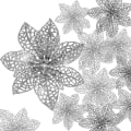 Miniatyrbilde 3 av 8: 36 stk juleblomster glitter kunstige juleblomster, 8/10/15 cm KLB