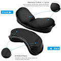 Miniatyrbillede 6 af 8: Musehåndledsstøtte Memory Foam Tastatur Håndledsstøtte Grå