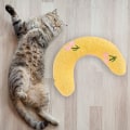 Miniatyrbillede 4 af 5: Lille kattepute, U-formet pude, blød og fluffy, beroligende for gul KLB