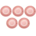 5-pack Silikon Håravloppsskydd Dusch Avloppstäckning Sänka Rosa
