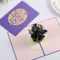 Pikkukuva 5 / 6: Pop-up-kortti Pink Roses - 3D-syntymäpäiväkortti naisille, kukat