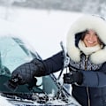 Pikkukuva 4 / 8: Jääraappa hanskoilla autoon, vedenpitävä lämmin auto punainen KLB