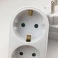 Miniatyrbillede 3 af 5: 2-vejs EU-stikkontakt, multistikkontakt, strømstik, tredobbelt stikkontakt-adapter
