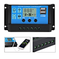 Miniatyrbillede 1 af 8: 40A blå controller, automatisk PWM LCD-laderegulator PV KLB