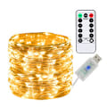 Miniatyrbillede 1 af 3: 20M Kobber LED-guirlande - 20M spole LED-lyskæde - LED-guirlande til soveværelsesindretning, juleindretning, poetisk og romantisk atmosfære - Zhuoxuan Kobber