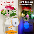 Miniatyrbild 3 av 5: 2-pack LED-nattlampor med sensor, färgförändrande nattlampa för barnkammare, badrum, barnrum, kök, källare.