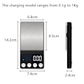 Miniatyrbillede 2 af 5: Mini Lomme 500/0,01g Høj Præcision LCD Baggrundsbelyst Vægtskala 1kg/0,1g KLB