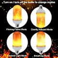 Miniatyrbillede 4 af 8: LED Flamme Lyspære Flamme Lampe 9W E27 Fatning Flimrende Flamme