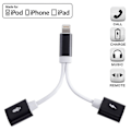 Miniatyrbillede 1 af 8: 1 stk. Hovedtelefon Lyn Adapter Jack Adapter Kompatibel Sort KLB