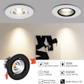 Miniatyrbillede 2 af 3: 6xLED downlights, 5W indbyggede loftslamper, varmt hvid IP44 til badeværelse, køkken, stue,