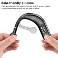 Miniatyrbilde 7 av 8: Bluetooth-headset V5.2 Bluetooth-øretelefoner med mikrofon Svart