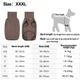 Miniatyrbilde 2 av 5: Hundegenser Varm Genser Vest for Hunder Kaldt Vær Klær Brun