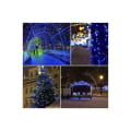 Miniatyrbillede 4 af 5: Net Lys Garland, 320 LED Net Lys 3M X 3M 8 Vandtætte Energilægetilstande, Dæmpbar til Soveværelse Jul Bryllupsfest Hjem Have, Blå KLB
