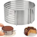 Ring Cutter Layer Cake Slicer, Justerbar Ring 7 Lager Mousse, För