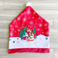Miniatyrbild 4 av 5: Julstolsöverdrag Tomteluva Snögubbe Röda Stolsöverdrag Dekoration för