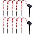 Pikkukuva 1 / 8: Aurinkokäyttöiset LED-puutarhavalot, karkkikepit, 5 kpl (LED-karkkikepit)