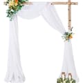 1 st vit tygpanel för bröllopsbåge - 70x300 cm - chiffongtyg - bröllopsdekoration, ceremoni, tak, båge, dekorationsgardin KLB