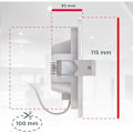 Miniatyrbilde 5 av 5: Sett med 3 spesielle innfelte spotlights for bad IP44, sprutsikker, ultra-flat