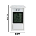 Miniatyrbild 2 av 5: Digital inomhus/utomhus max min växthus termometer vit