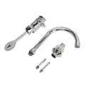 Fotpedal Kran Set Rostfritt Stål Handsfree Silver KLB
