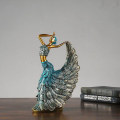 Miniatyrbild 1 av 3: Påfågeldansare prydnader, dansare staty, kvinnlig dansare staty, hantverk