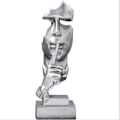 Miniatyrbilde 2 av 5: Stillhet er gull Abstrakt Resin Figur (Sølv)