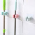Miniatyrbillede 3 af 6: Pakke med 4 moppeholdere uden ophængningshul, badeværelses moppe kroge,