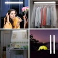 Miniatyrbilde 4 av 7: Bærbar LED-speilbelysning, kosmetiske lys, berøringskontroll, oppladbar