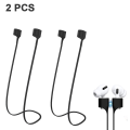 Miniatyrbilde 1 av 8: 2 par Airpods-stropper kompatible for AirPods, svart stropp