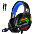 Miniatyrbillede 1 af 5: Gaming headset hvid med støjreducerende mikrofon farve RGB lys