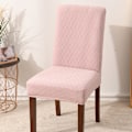 Miniatyrbilde 2 av 5: Stoltrekk 4 stykker Spandex Jacquard mønster Stoltrekk Universal Spisesal Beskyttende Trekk, Veldig enkelt å rengjøre og holdbart (Rosa, 4 stykker) KLB